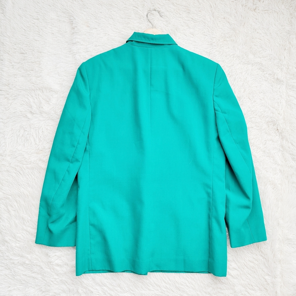 Pendleton Vintage Green Single Button Blazer - image 5